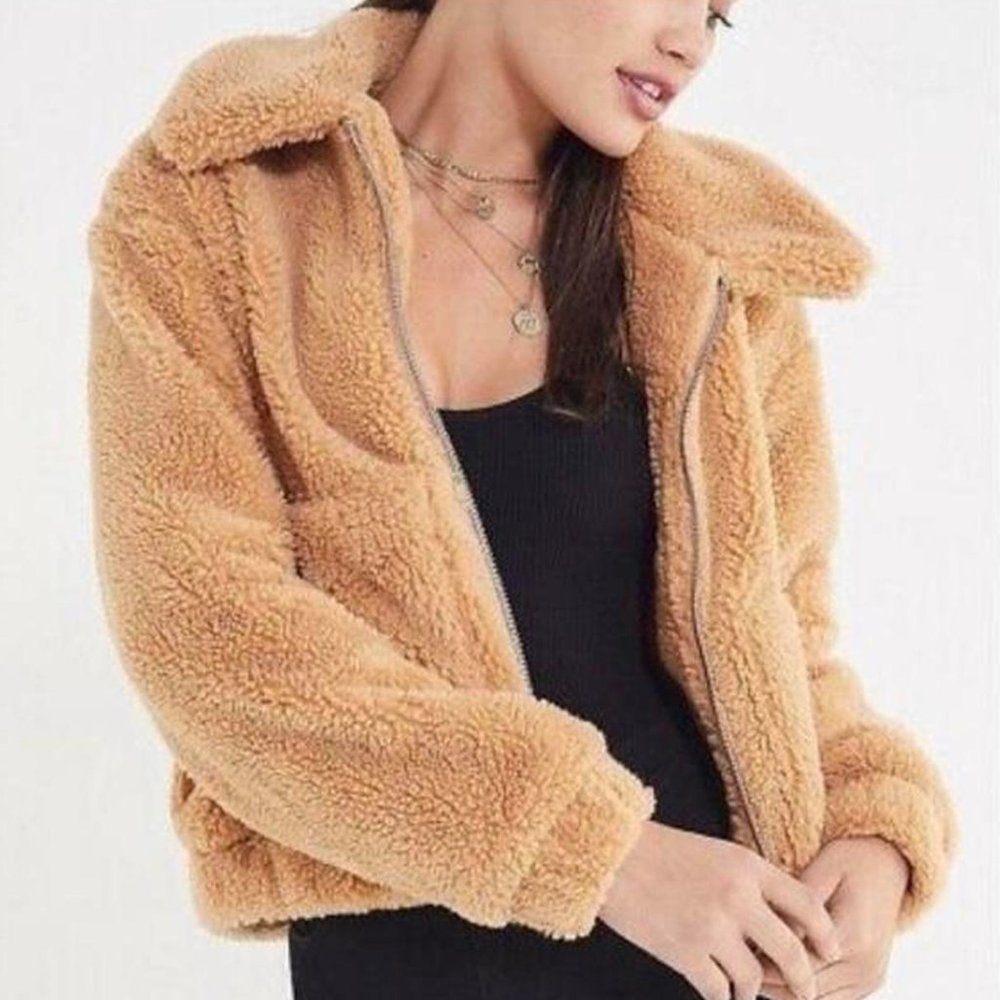 Tan Teddy Jacket - Picture 2 of 3
